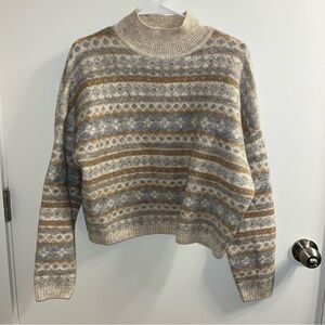 London Kaye Grey Beige Print Sweater